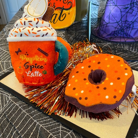 haute diggity dog Other - 🔥BLOWOUT SALE🔥PUP SQUEEZE TOYS SET OF 2 BOTH MAKE NOISE! VIBRANT FALL COLORS!